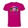 Camiseta Manga Corta Diseño Labios Multicolor