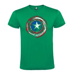 Camiseta Manga Corta Diseño Escudo Del Capitán América