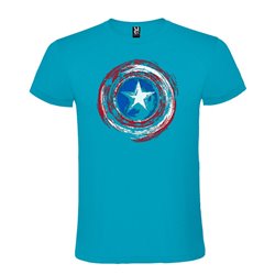 Camiseta Manga Corta Diseño Escudo Del Capitán América