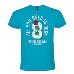 Camiseta Manga Corta Diseño All You Need Is Rock