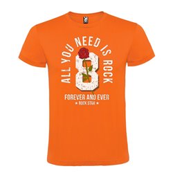 Camiseta Manga Corta Diseño All You Need Is Rock