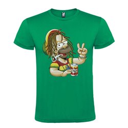 CAMISETA MANGA CORTA DE DISEÑO HOMER JAMAICANO