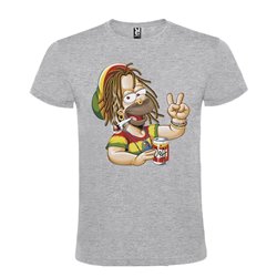 CAMISETA MANGA CORTA DE DISEÑO HOMER JAMAICANO