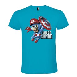 CAMISETA MANGA CORTA DE DISEÑO SUPERMARIO CAPTAIN AMERICA