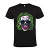 CAMISETA MANGA CORTA DE DISEÑO CALAVERA KATRINA PELO VERDE