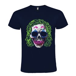 CAMISETA MANGA CORTA DE DISEÑO CALAVERA KATRINA PELO VERDE