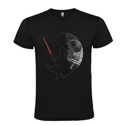 CAMISETA MANGA CORTA DE DISEÑO DEATHSTAR AND DARTH VODER