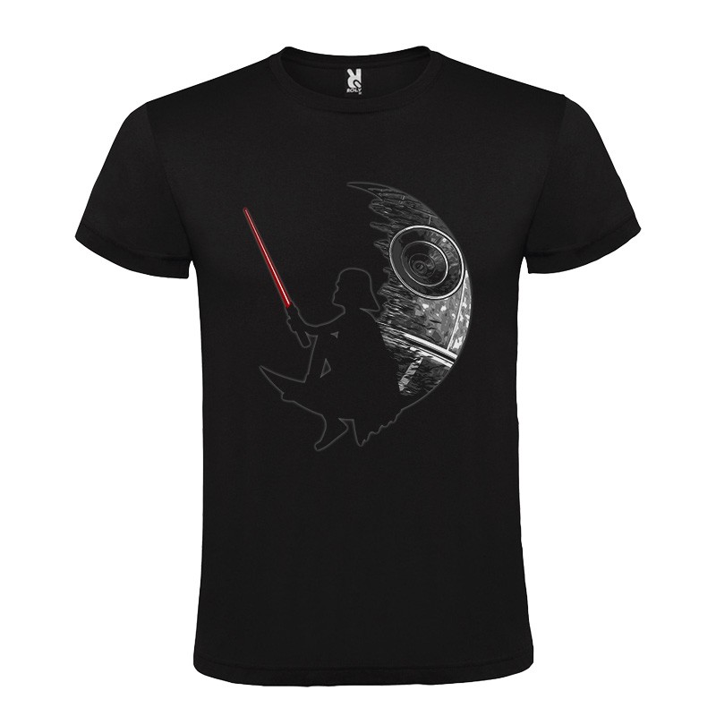 CAMISETA MANGA CORTA DE DISEÑO DEATHSTAR AND DARTH VODER