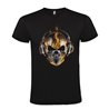 CAMISETA MANGA CORTA DE DISEÑO CALAVERA DE FUEGO