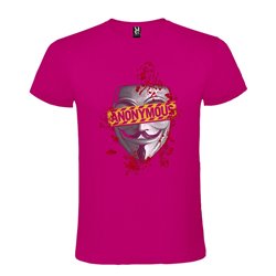 CAMISETA MANGA CORTA DE DISEÑO ANONIMOUS FUEGO