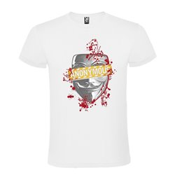 CAMISETA MANGA CORTA DE DISEÑO ANONIMOUS FUEGO