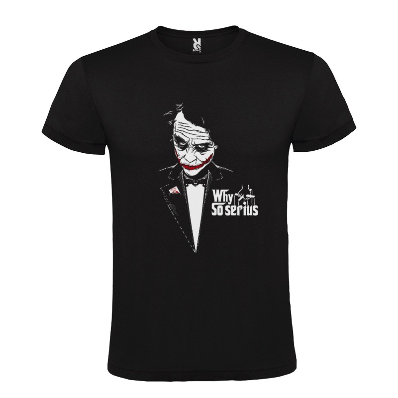 CAMISETA MANGA CORTA DE DISEÑO WHY SO SERIOUS