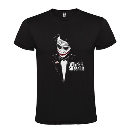 CAMISETA MANGA CORTA DE DISEÑO WHY SO SERIOUS