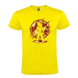 CAMISETA MANGA CORTA DE DISEÑO GOKOU BOLA DE FUEGO