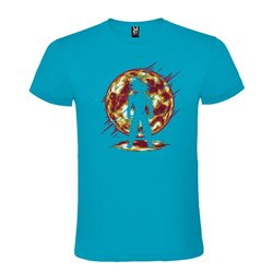 CAMISETA MANGA CORTA DE DISEÑO GOKOU BOLA DE FUEGO