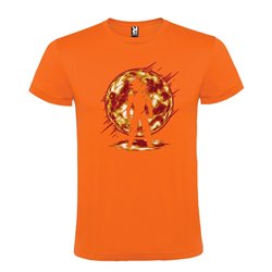 CAMISETA MANGA CORTA DE DISEÑO GOKOU BOLA DE FUEGO