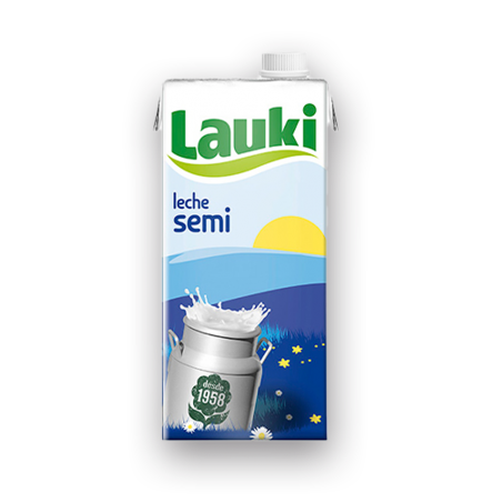 LECHE LAUKI SEMIDESNATADA BRIK 1L